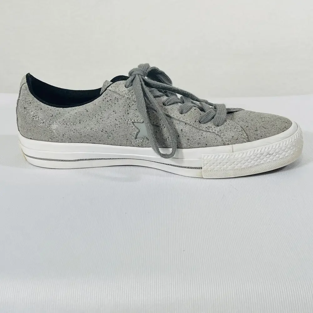 Converse Cons Skateboard Shoes Womens 8.5 Mens 6.5 Gray Punk Grunge Sneakers